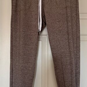 Cozy Brown Joggers with White Drawstring